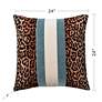 6_Dann Foley Lifestyle Jaguar 24" x 24" Ocean Blue And Cream Printe more views