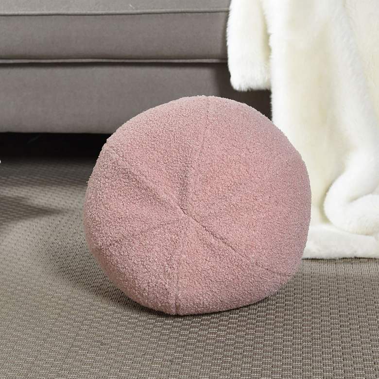Image 1 Dann Foley Lifestyle Sphere Plush 12" x 12" Blush Pink Pillow