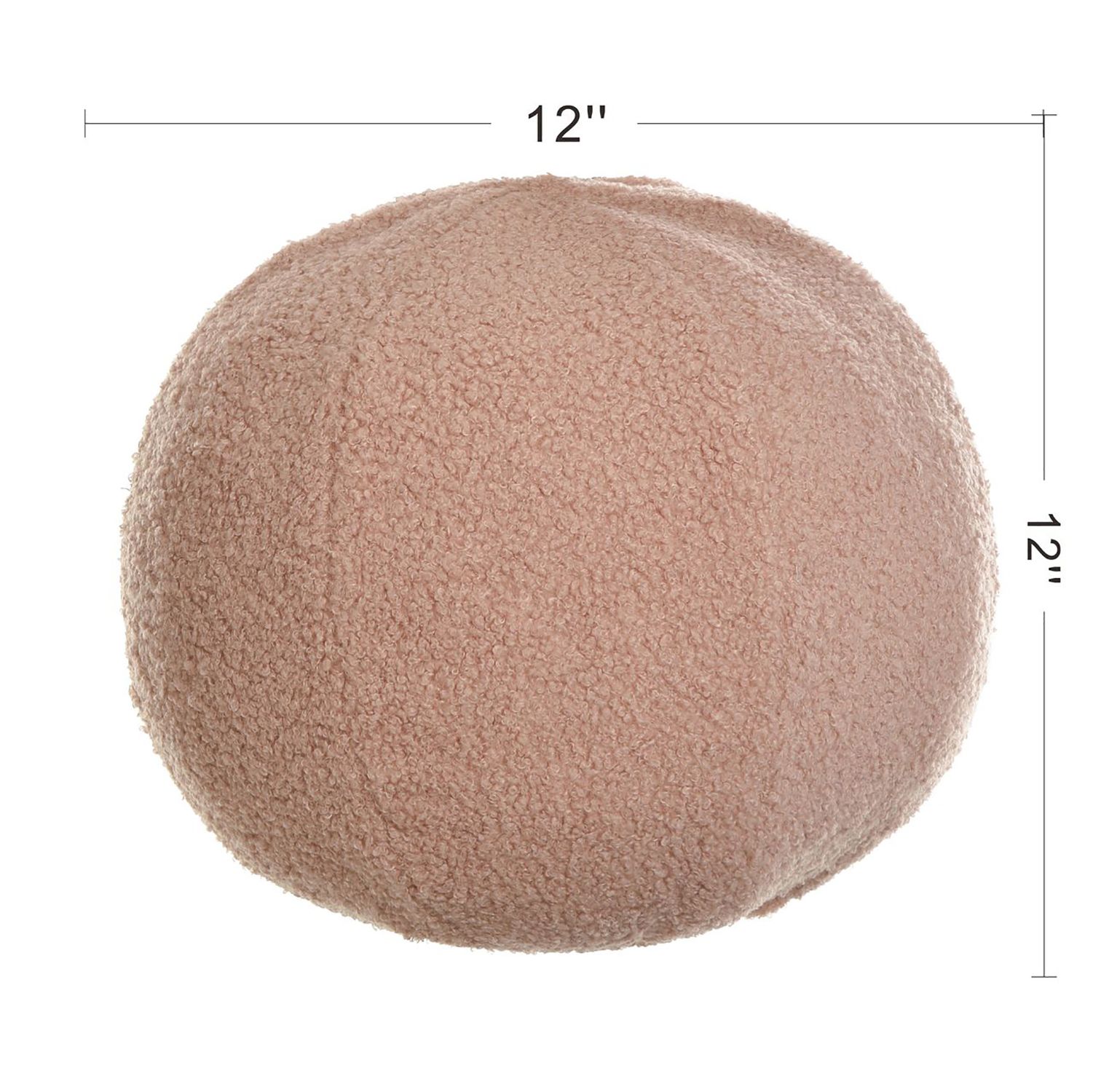 Image 4 Dann Foley Lifestyle Sphere Plush 12" x 12" Blush Pink Pillow more views