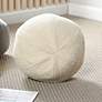 1_Dann Foley Lifestyle Sphere Plush 12" x 12" Cream Pillow