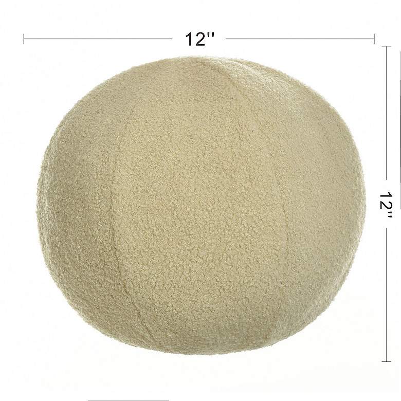 Image 5 Dann Foley Lifestyle Sphere Plush 12" x 12" Cream Pillow more views