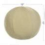 5_Dann Foley Lifestyle Sphere Plush 12" x 12" Cream Pillow more views