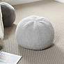 1_Dann Foley Lifestyle Sphere Plush 12" x 12" Light Grey Pillow