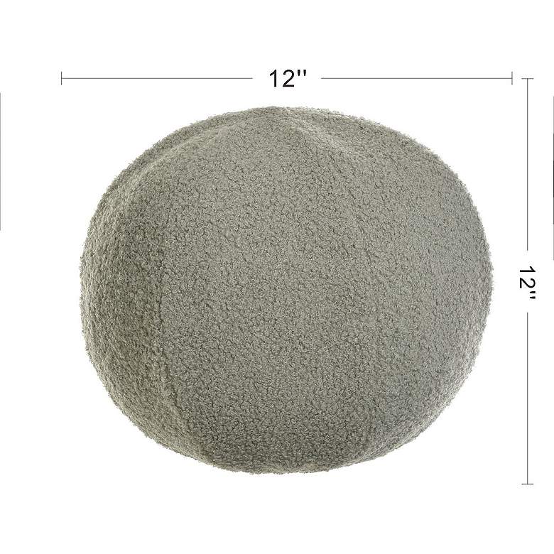 Image 4 Dann Foley Lifestyle Sphere Plush 12" x 12" Light Grey Pillow more views