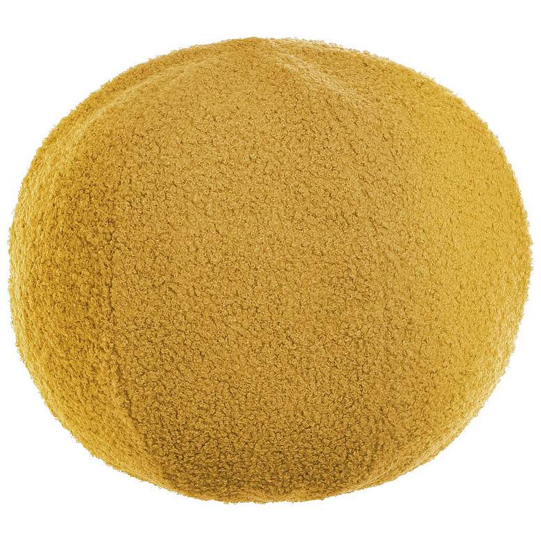 Image 1 Dann Foley Lifestyle Sphere Plush 12" x 12" Marigold Yellow Pillo