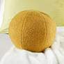 1_Dann Foley Lifestyle Sphere Plush 12" x 12" Marigold Yellow Pillo
