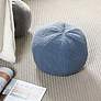 1_Dann Foley Lifestyle Sphere Plush 12" x 12" Stone Blue Pillow