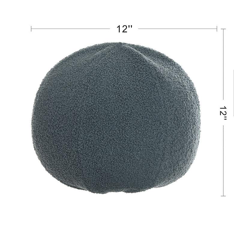 Image 4 Dann Foley Lifestyle Sphere Plush 12" x 12" Stone Blue Pillow more views