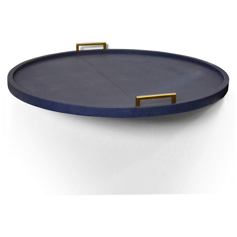 Image 1 Dann Foley Navy Faux Shagreen Decorative Tray