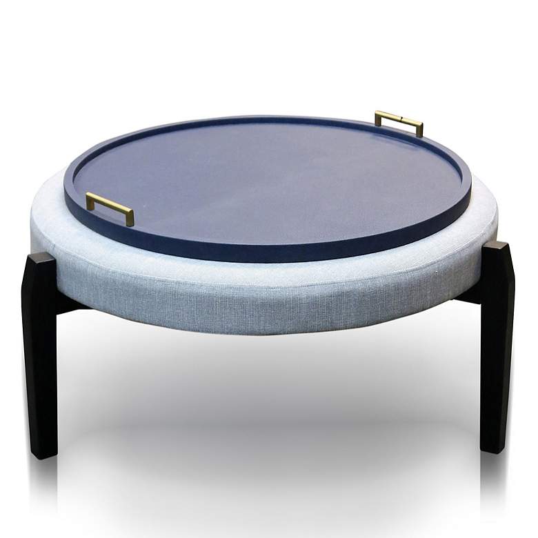 Image 2 Dann Foley Navy Faux Shagreen Decorative Tray more views