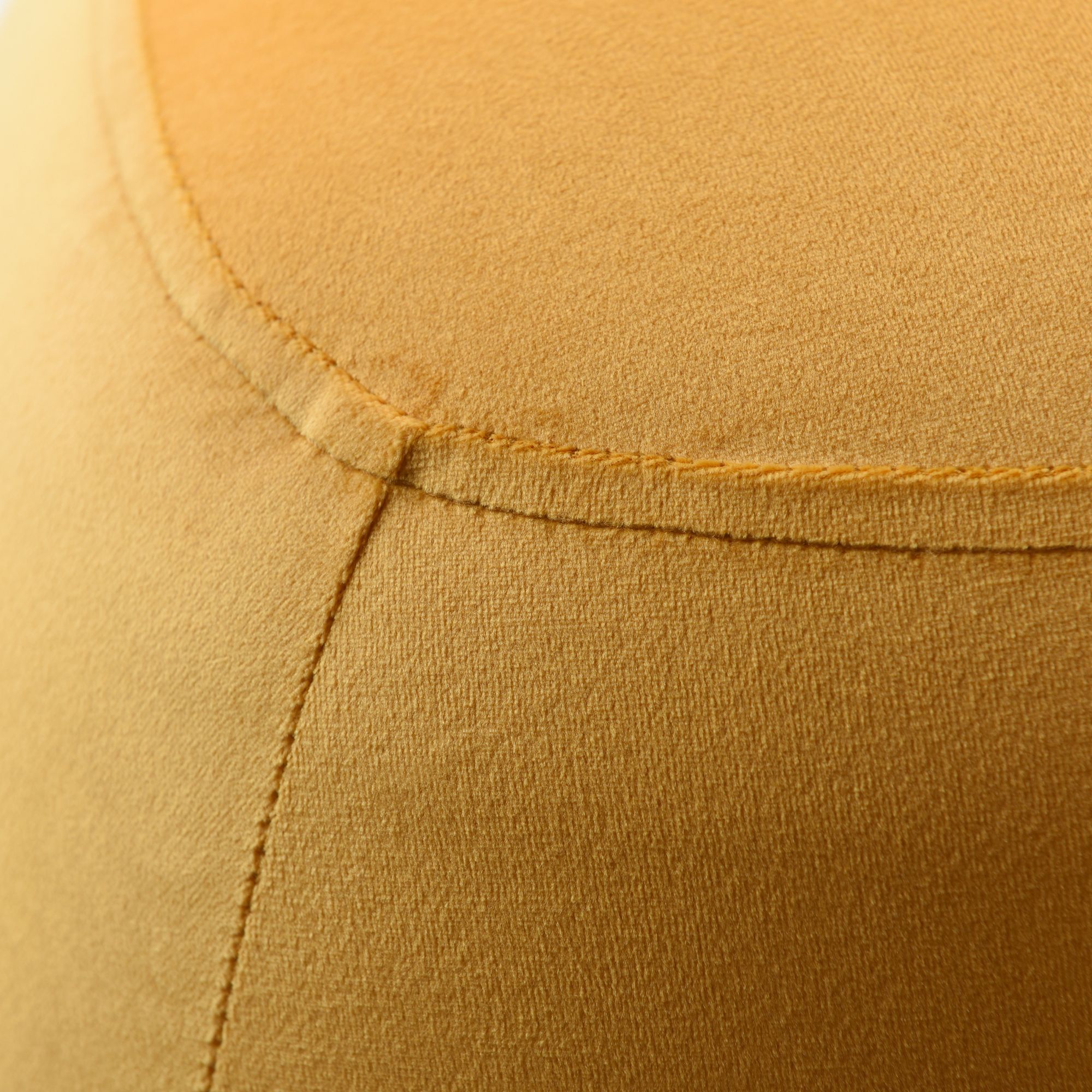 Image 4 Dann Foley River Rock 18.5" Wide Harvest Gold Yellow Velvet Hassock Po more views