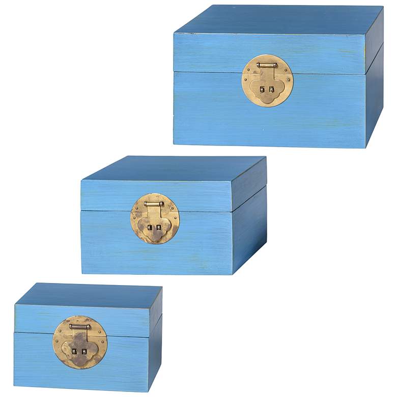 Image 1 Dann Foley - Set of 3 Boxes - Blue