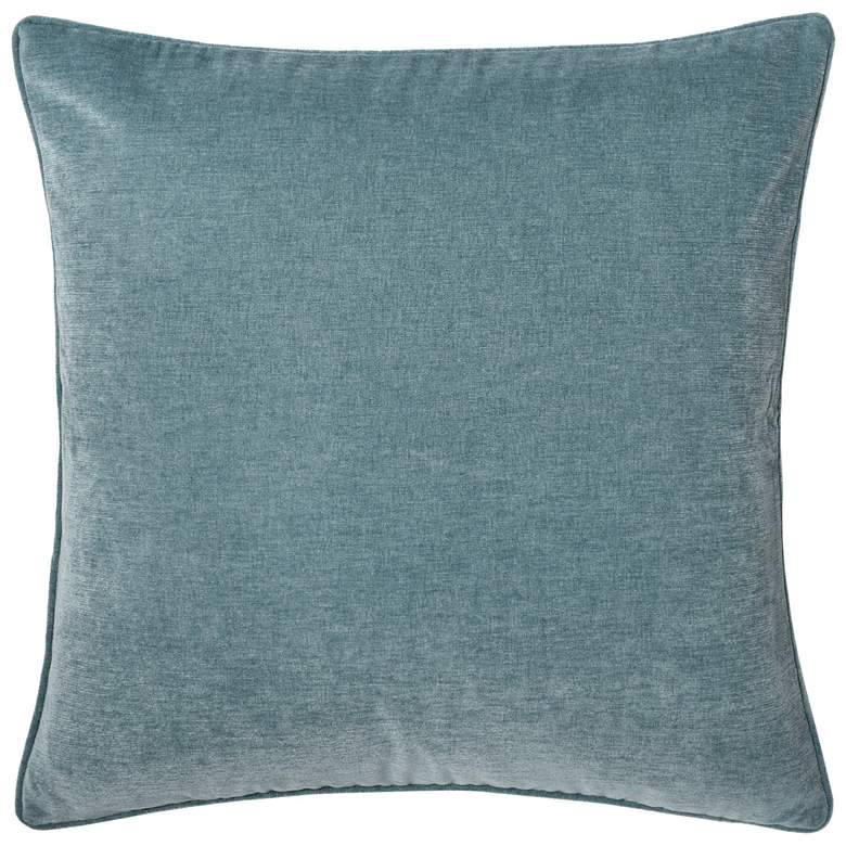 Image 1 Dann Foley Sincere 24" x 24" Ocean Blue Chenille Pillow