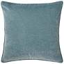 2_Dann Foley Sincere 24" x 24" Ocean Blue Chenille Pillow