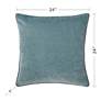 6_Dann Foley Sincere 24" x 24" Ocean Blue Chenille Pillow more views