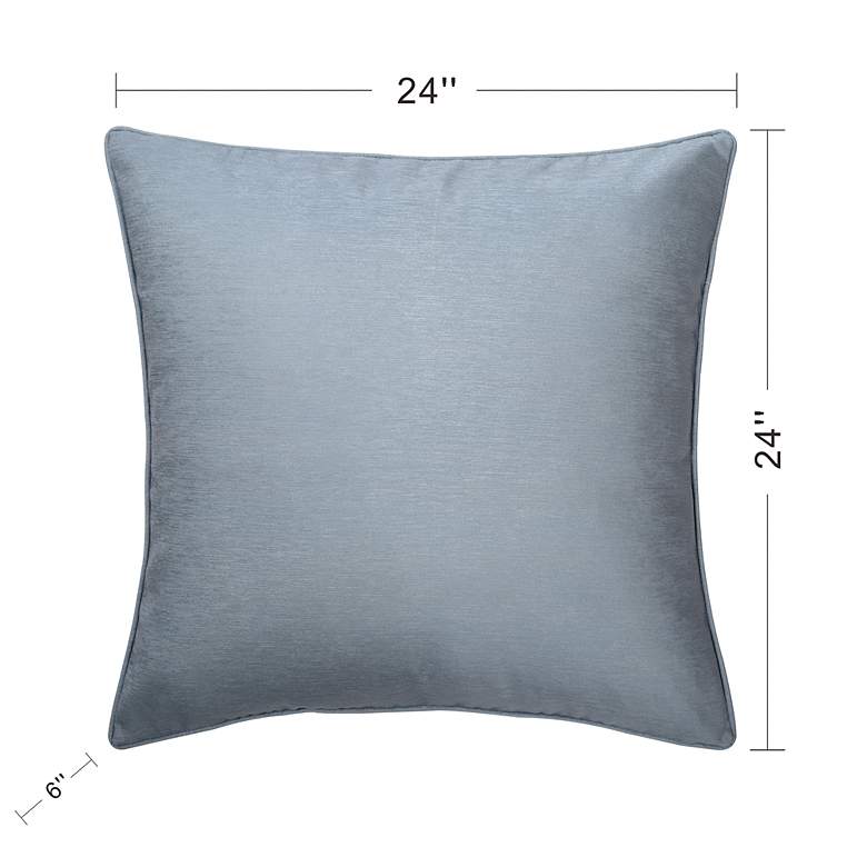 Image 6 Dann Foley Sincere 24" x 24" Pale Blue Chenille Pillow more views