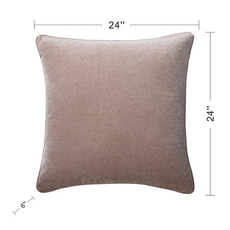 Image 6 Dann Foley Sincere 24" x 24" Pale Pink Chenille Pillow more views