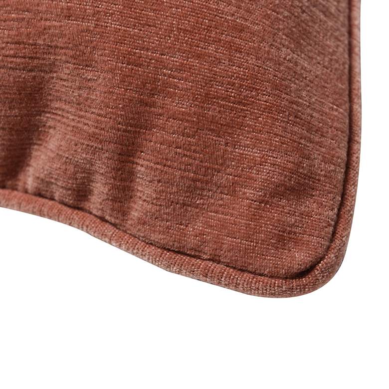 Image 4 Dann Foley Sincere 24" x 24" Salmon Pink Chenille Pillow more views