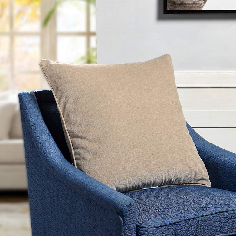 Image 1 Dann Foley Sincere 24" x 24" Sand Chenille Pillow