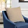 1_Dann Foley Sincere 24" x 24" Sand Chenille Pillow