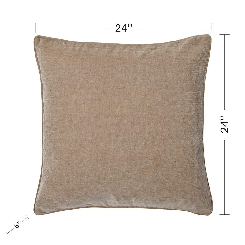 Image 6 Dann Foley Sincere 24" x 24" Sand Chenille Pillow more views
