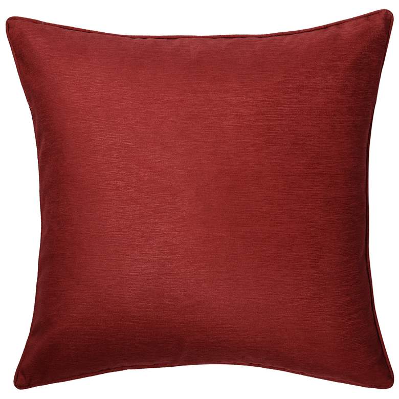 Image 1 Dann Foley Sincere 24" x 24" Scarlet Red Chenille Pillow