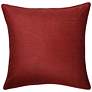 1_Dann Foley Sincere 24" x 24" Scarlet Red Chenille Pillow