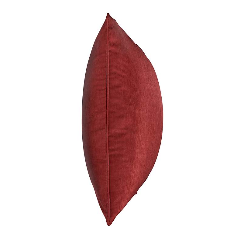 Image 2 Dann Foley Sincere 24" x 24" Scarlet Red Chenille Pillow more views