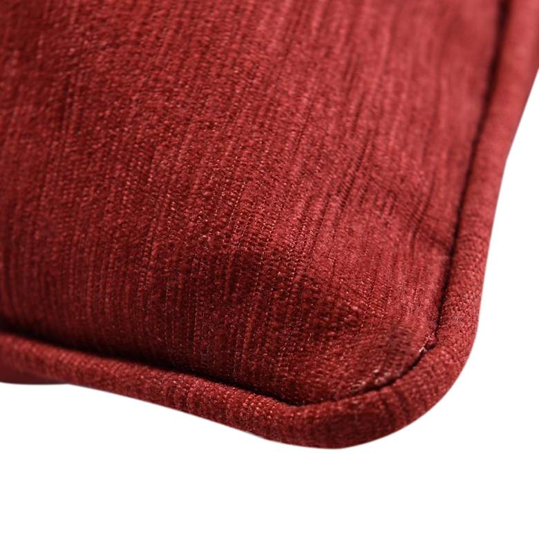 Image 4 Dann Foley Sincere 24" x 24" Scarlet Red Chenille Pillow more views
