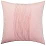 1_Dann Foley Tuxedo 24" x 24" Blush Pink Velvet Tux Pleat Pillow