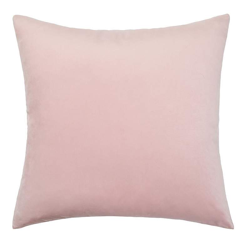 Image 3 Dann Foley Tuxedo 24" x 24" Blush Pink Velvet Tux Pleat Pillow more views