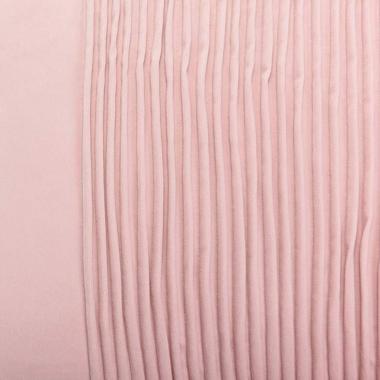 Image 4 Dann Foley Tuxedo 24" x 24" Blush Pink Velvet Tux Pleat Pillow more views