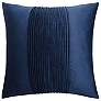 2_Dann Foley Tuxedo 24" x 24" Classic Navy Velvet Tux Pleat Pillow