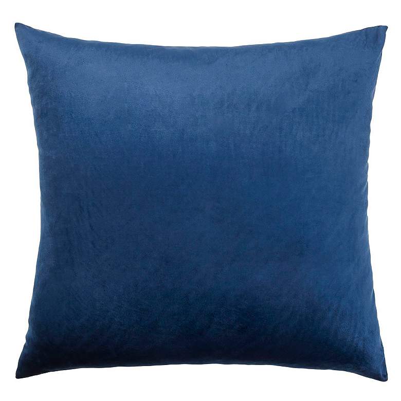 Image 4 Dann Foley Tuxedo 24" x 24" Classic Navy Velvet Tux Pleat Pillow more views