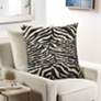 1_Dann Foley Tuxedo 24" x 24" Off Black And Off White Velvet Pleat