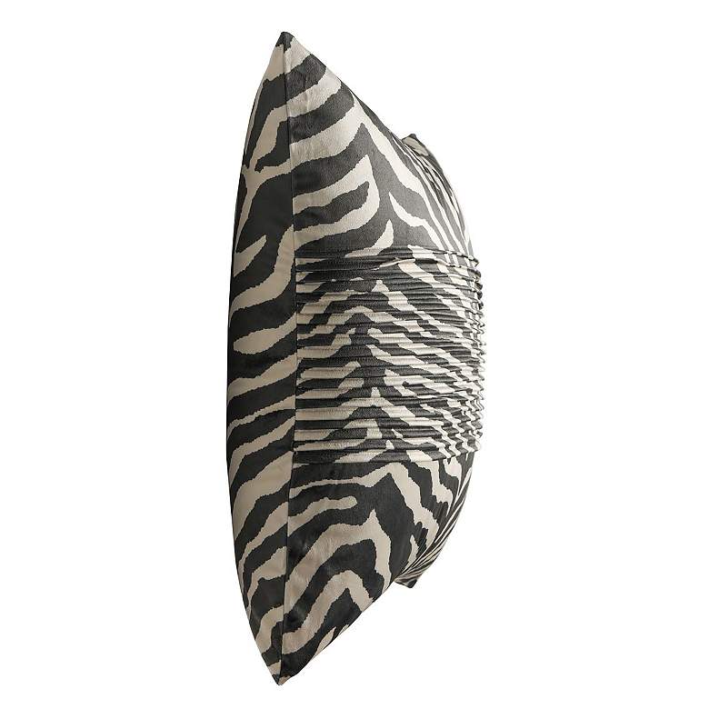 Image 3 Dann Foley Tuxedo 24" x 24" Off Black And Off White Velvet Pleat more views