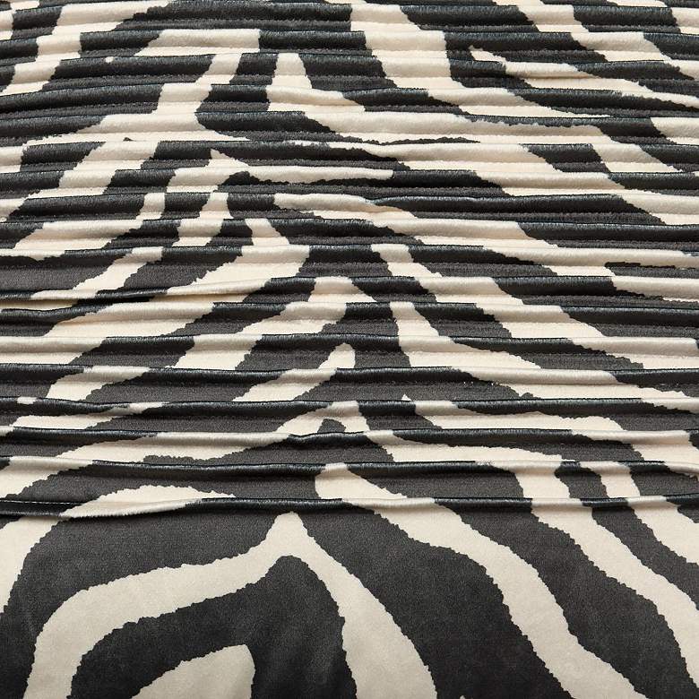 Image 5 Dann Foley Tuxedo 24" x 24" Off Black And Off White Velvet Pleat more views