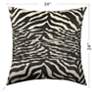 7_Dann Foley Tuxedo 24" x 24" Off Black And Off White Velvet Pleat more views