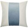 1_Dann Foley Two Tone 24" x 24" Canvas And Ocean Blue Banded Throw