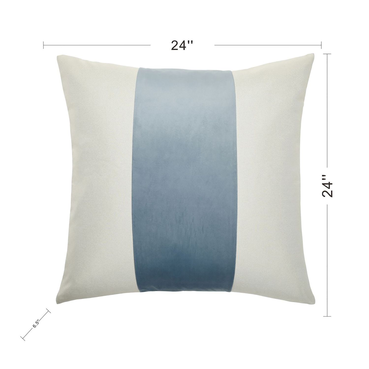 Image 7 Dann Foley Two Tone 24" x 24" Canvas And Ocean Blue Banded Throw  more views