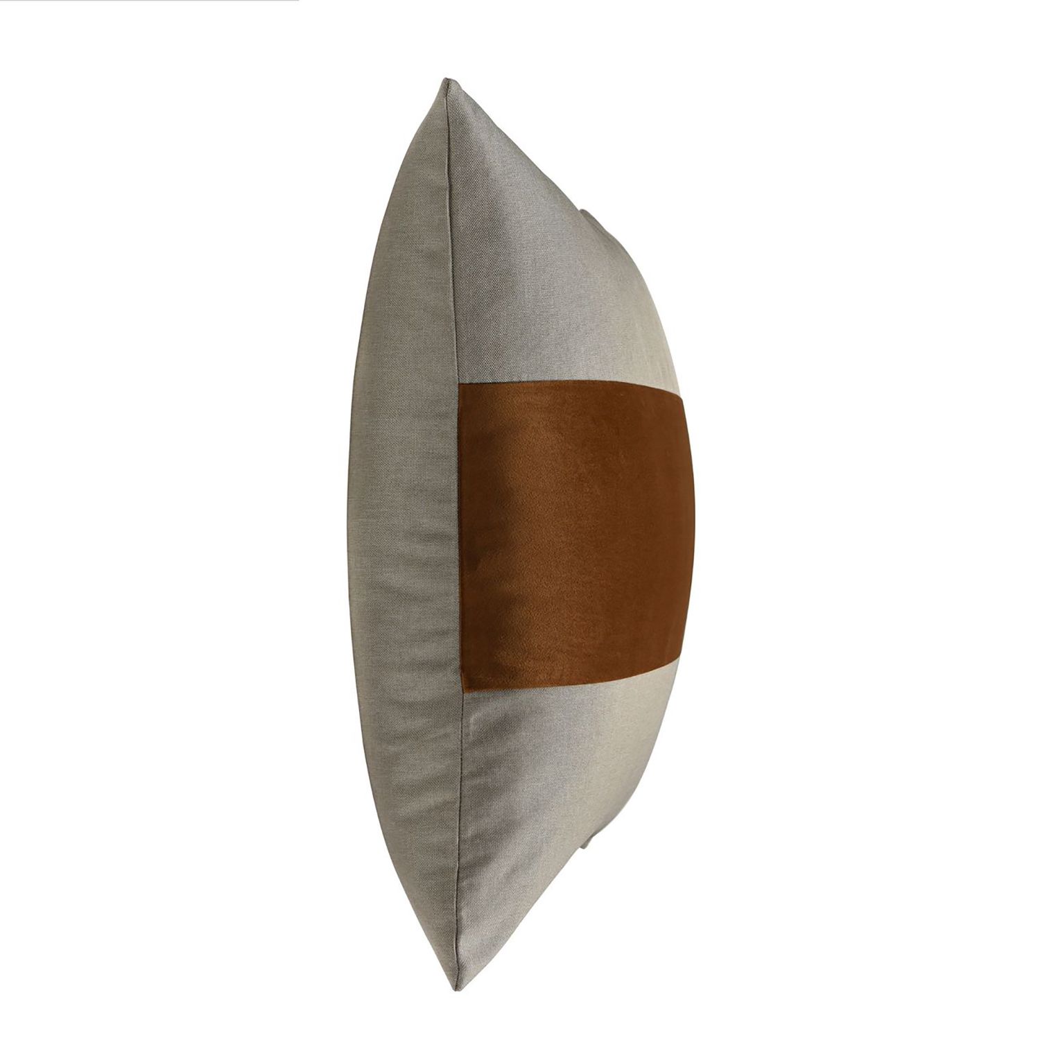 Image 2 Dann Foley Two Tone 24" x 24" Pale Gray And Cinnamon Banded Throw more views