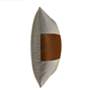 2_Dann Foley Two Tone 24" x 24" Pale Gray And Cinnamon Banded Throw more views