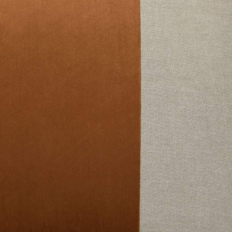 Image 4 Dann Foley Two Tone 24" x 24" Pale Gray And Cinnamon Banded Throw more views