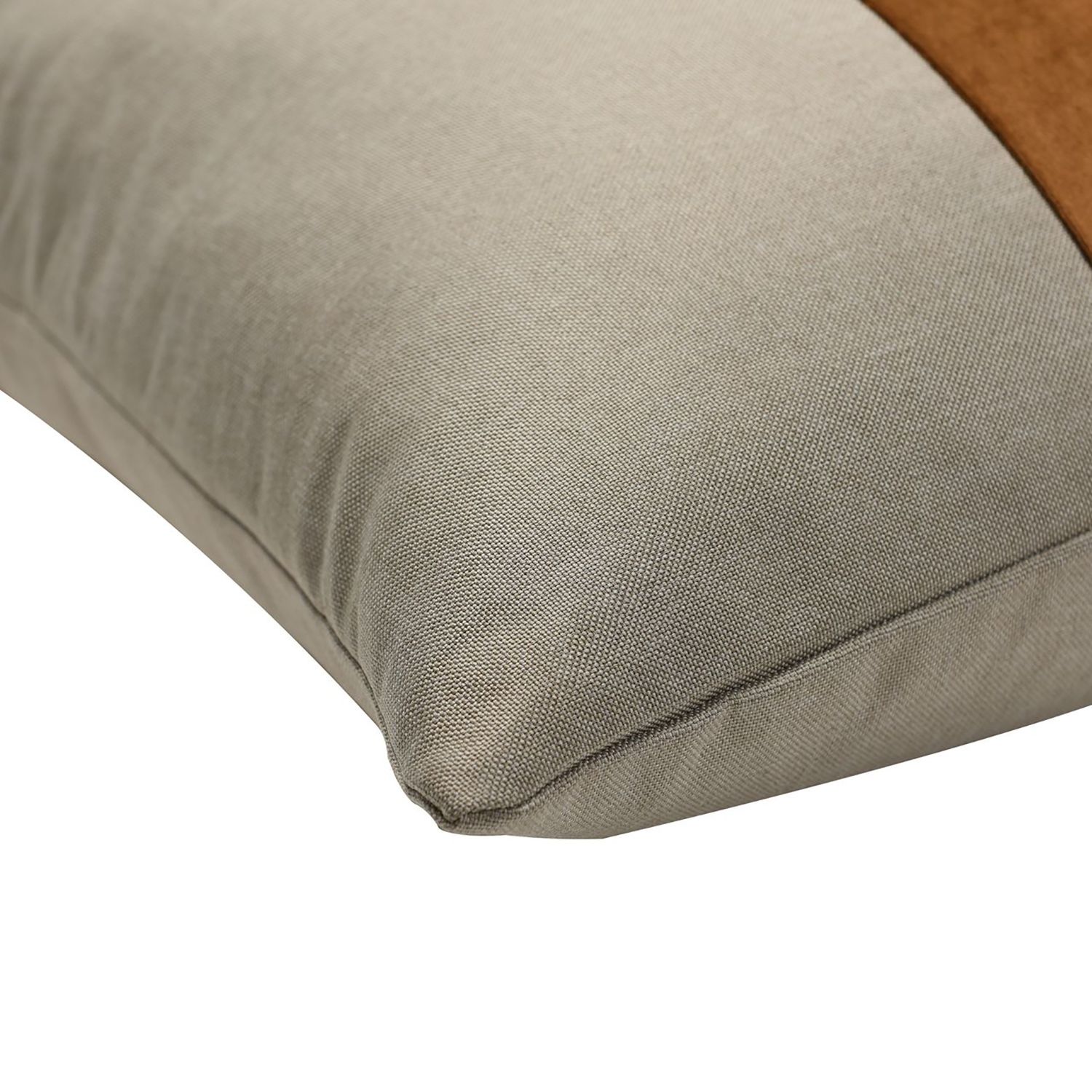 Image 5 Dann Foley Two Tone 24" x 24" Pale Gray And Cinnamon Banded Throw more views