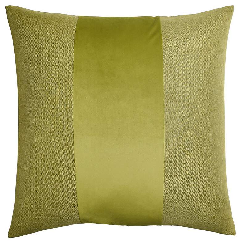 Image 1 Dann Foley Two Tone 24" x 24" Pea Soup And Green Banded Throw Pil