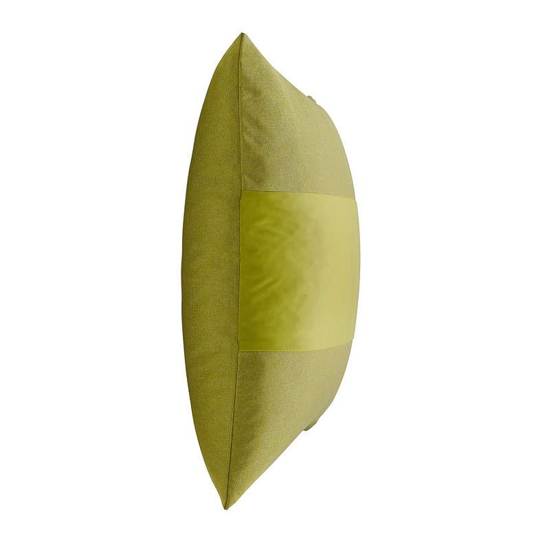 Image 2 Dann Foley Two Tone 24" x 24" Pea Soup And Green Banded Throw Pil more views