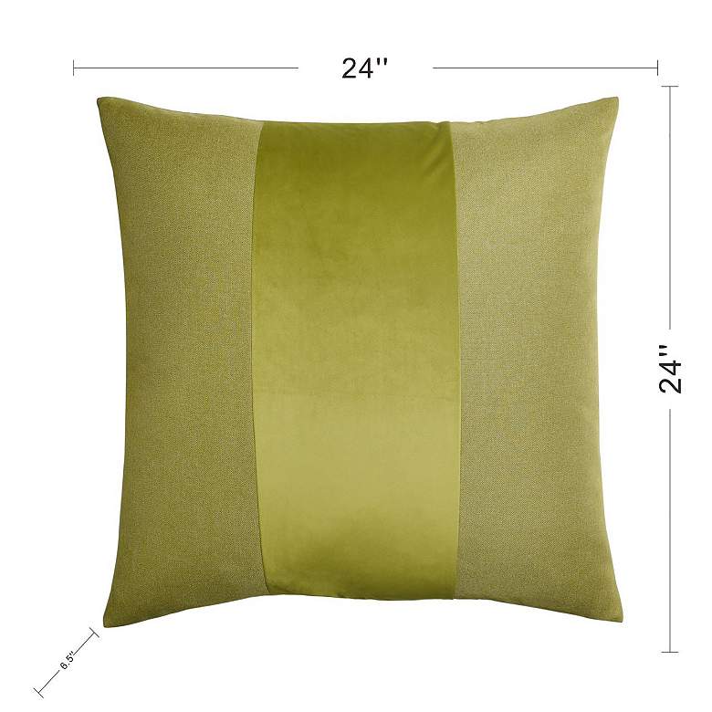 Image 7 Dann Foley Two Tone 24" x 24" Pea Soup And Green Banded Throw Pil more views