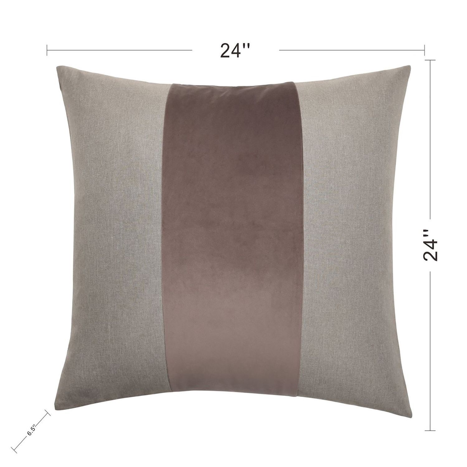 Dann Foley Two Tone 24" x 24" Pistachio And Dusty Rose Banded Thr