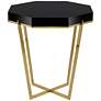 Danna 19 3/4" Wide Black Lacquer Hexagonal Modern End Table