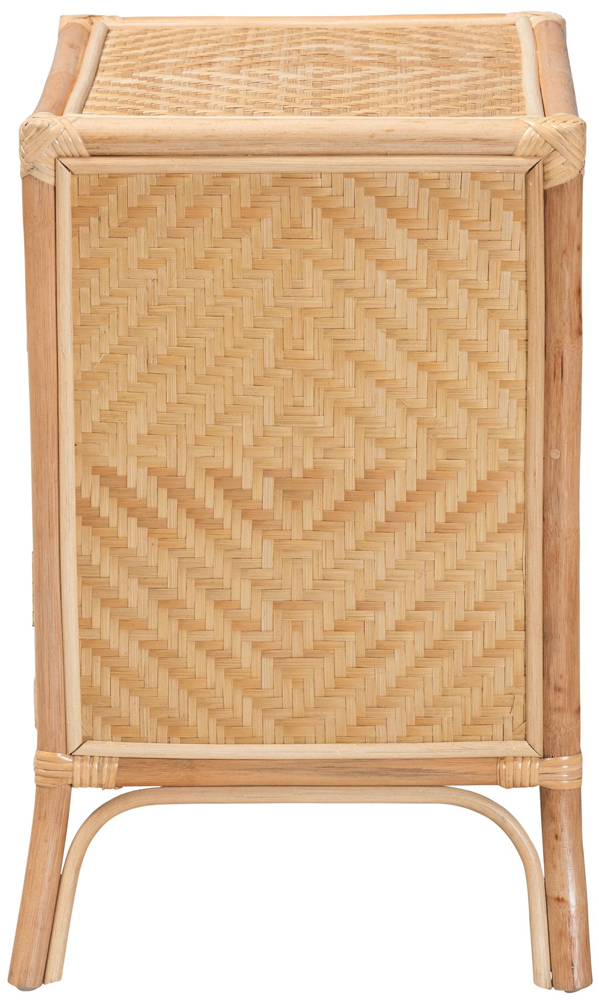 Danna 22" Wide Natural Brown Rattan 1-Door Nightstand